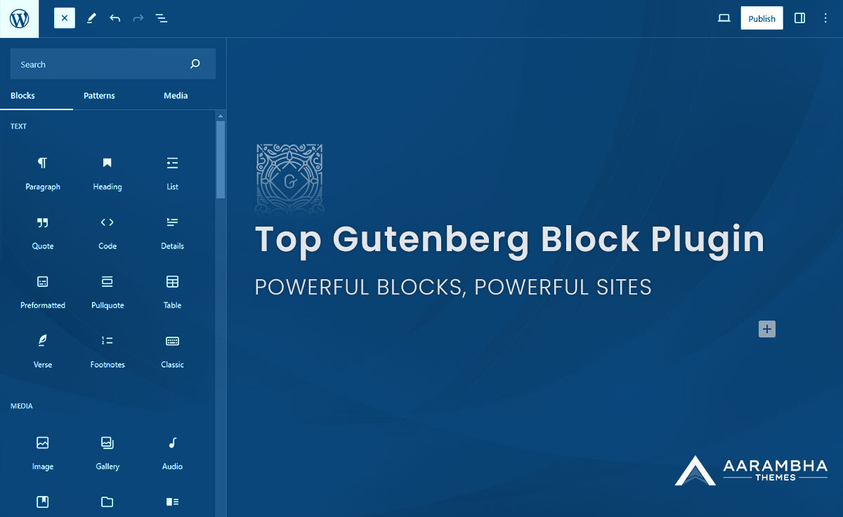 Top Gutenberg Block Plugins - Aarambha Themes