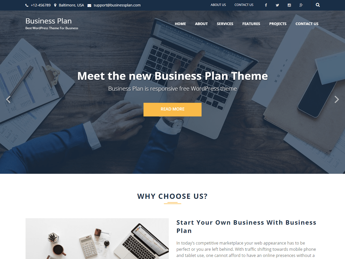 wordpress business plan features